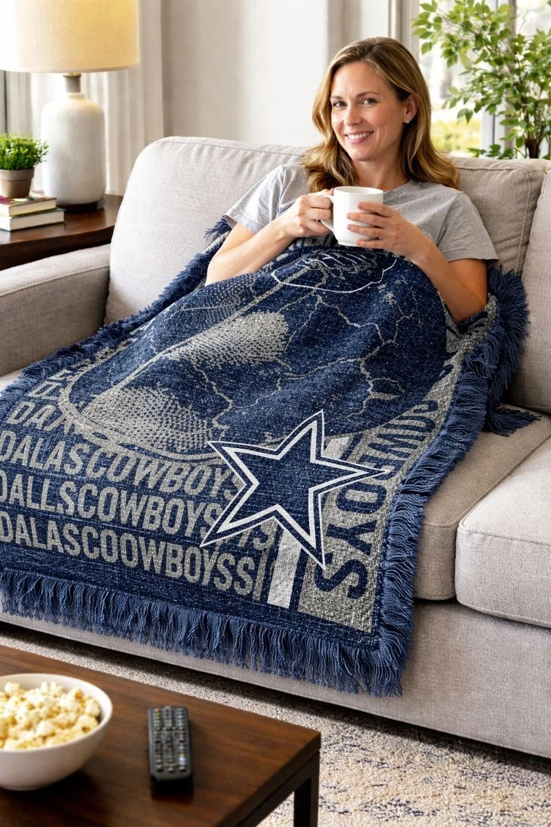 football Team Dallas Cowboys Unisex-Adult Woven Jacquard Throw Blanket