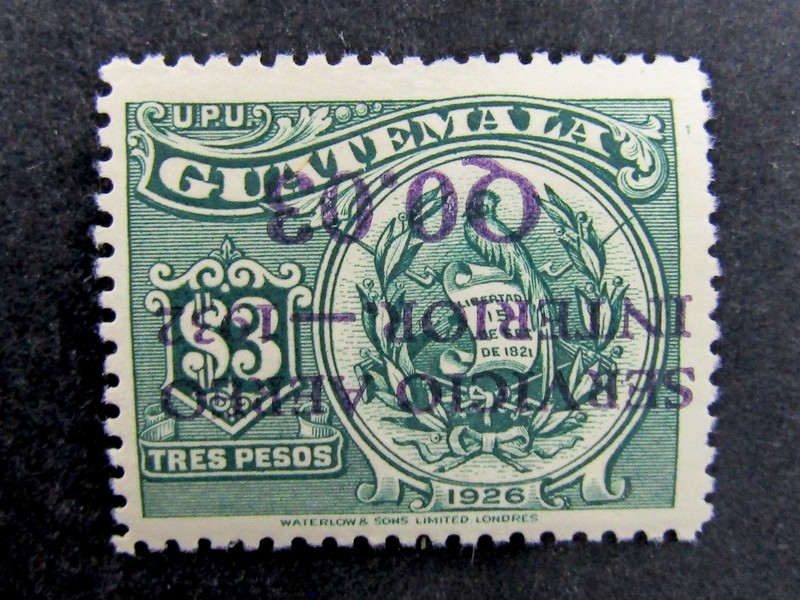 nystamps Guatemala Stamp Mint OG NH Inverted Error €100 U19y2278