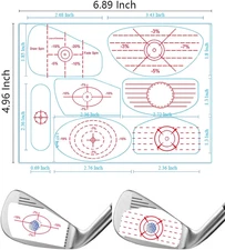 350 pcs Golf Impact Tape, 50 Sheets Swing Training Aid Impact Labels, Improve...