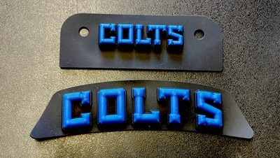3D Bumpers - 3D Colts Schutt Set for a Full Size Helmet