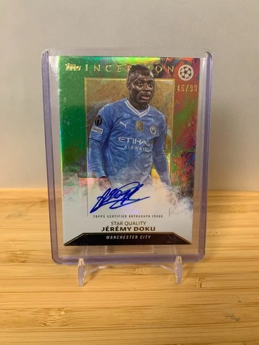 Jeremy Doku /99 Auto Topps Inception 2024 Man City