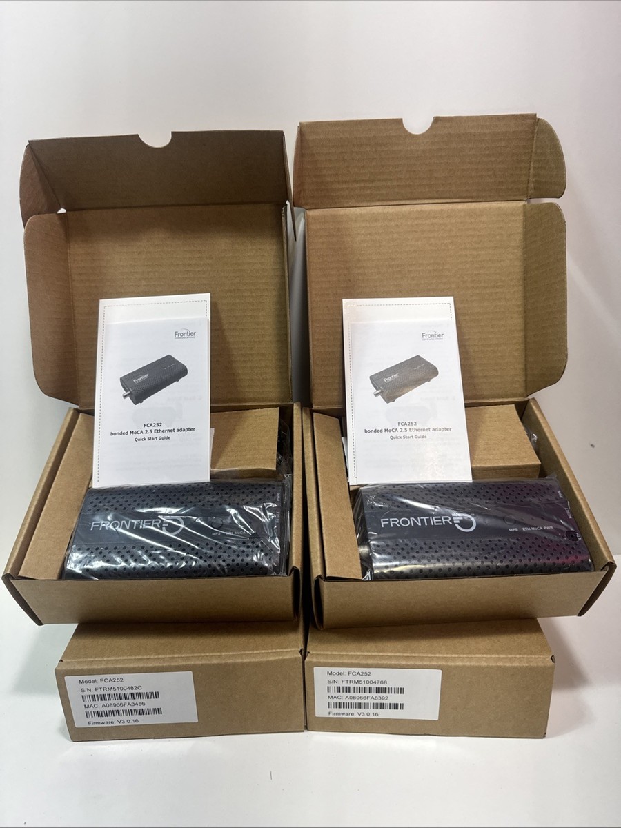 4 PACK - FRONTIER FCA252 MoCa 2.5 Ethernet Network Adapter BRAND