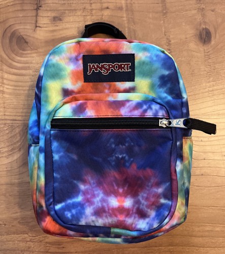 JanSport Big Break Insulated Lunch Bag Rainbow Tie Dye Adjustable Carry Strap