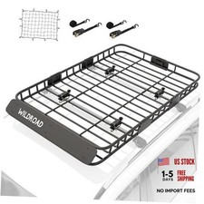 Car Roof Cargo Carrier Combo of Upgraded 64"x 39"x 4" 64" Cargo Rack  Net