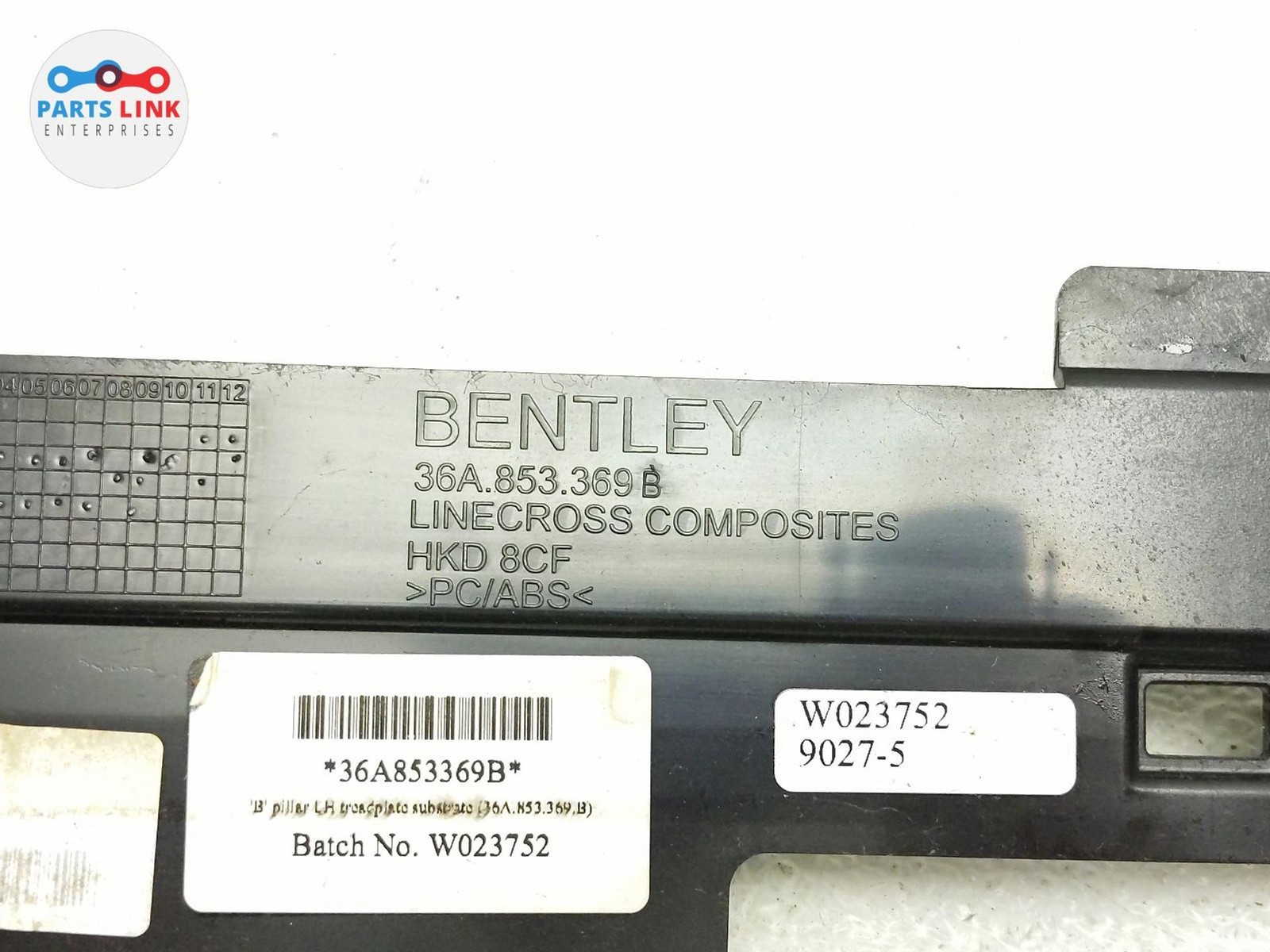 2016-20 BENTLEY BENTAYGA LEFT POST DOOR PANEL B-PILLAR TRIM COVER SUPPORT BLUE