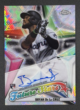 2022 Topps Chrome Logofractor - Future Stars Autographs Bryan De La Cruz Marlins