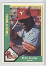 1990 CMC AAA Tucson Toros Green Back Pedro Sanchez #22 0q3