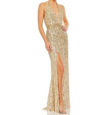 Mac Duggal Sequin Halter Trumpet Gown Size 12