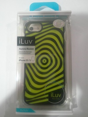 iLuv 5s/5 phone cover in package green black