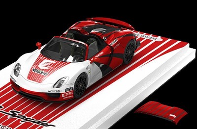 PORSCHE 918 Spyder - Le Mans Livery  - rainbow - Time Micro 1:64