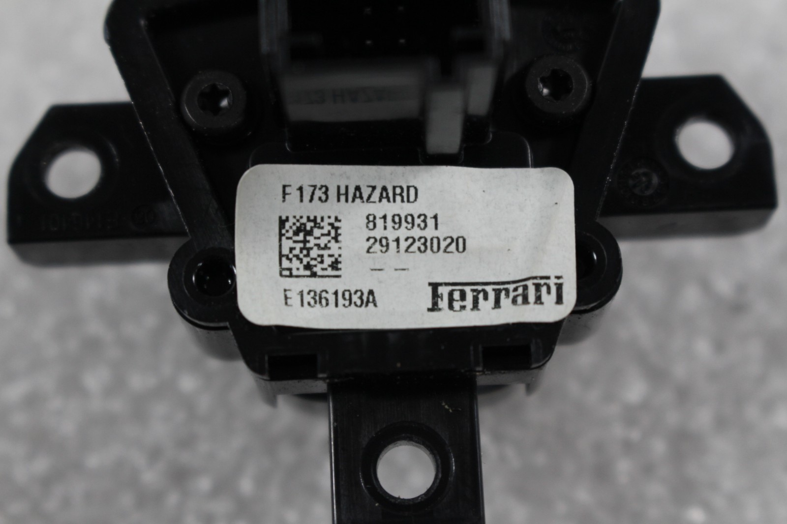 Ferrari 296 GTB Hazard switch P/N 819931