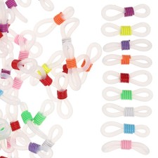 100Pcs Reusable Rubber Eyeglasses Chain Ends Connector for Sunglasses Mask Strap