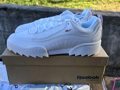Reebok Men's Rivyx Ripple Sneakers White/ Red/Blue - Size 10.5