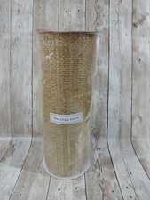 New Gold Wired Mesh Ribbon Roll 10"x30 FT Wreaths Bows Christmas Tree Glam