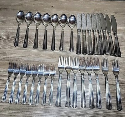 31 Dagmar RAADVAD SILVER Plated 1940s Spoon Fork Knife Denmark Crown Silverware