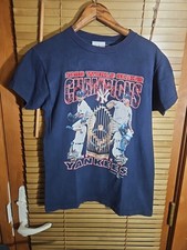 Vintage 90s 1998 New York Yankees World Series Player Tee T Shirt Jeter Kids L