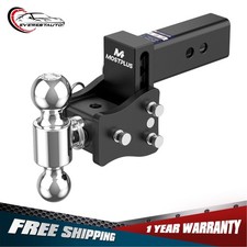 2.5 Adjustable Receiver 4 Droprise Tow Hitch Wdual Ball Mount