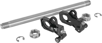 Performance Machine Rear Axle Adjuster Kit Black #0117-0028M-B Harley Davidson