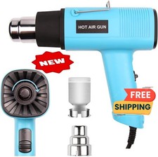 Pistola de aire caliente de 1200 W, 60 -500  (140 -932 ), kit de pistola de