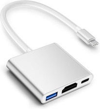 USB C to HDMI Adapter, 4K USB-C Adapter with 100W PD silver or gray