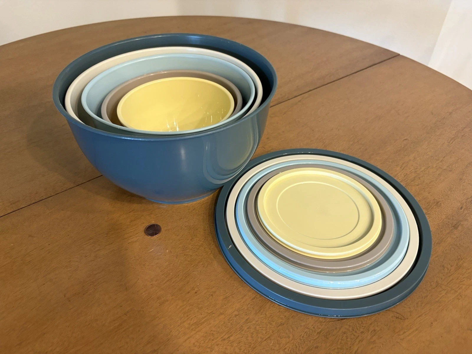 IKEA Earth BPA Free Plastic Nesting Mixing Bowl Set with Lids 10pc (set of 5)
