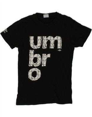UMBRO Herren Grafik T-Shirt Oberteil Small schwarz Baumwolle BN01