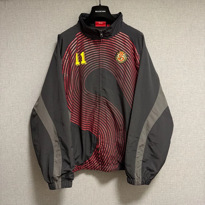 Veste de survêtement noire logo Supreme S