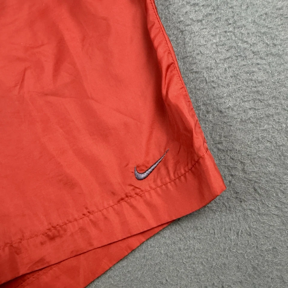 Bañador Nike Hombre XL Rojo Vintage Años 80 90 Spellout Swoosh Nylon Forrado Malla Foto 2 de 4