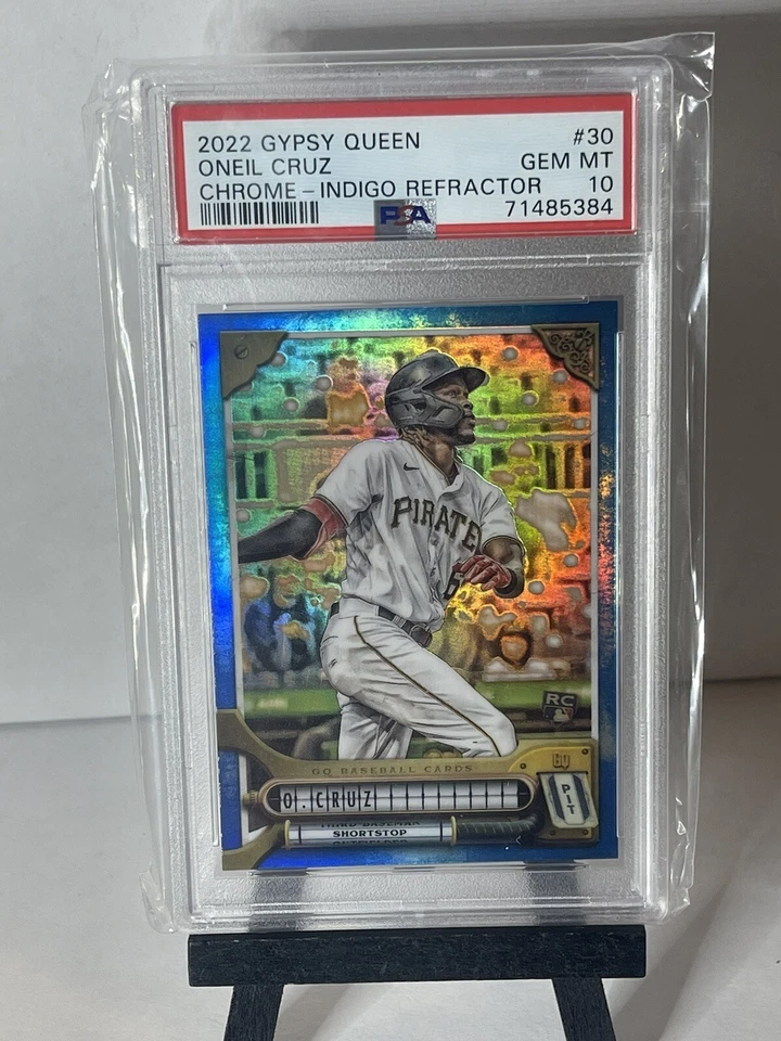 2022 Topps Gypsy Queen Oneil Cruz Indigo Rookie RC 19/150 PSA 10 Pirates LOW POP - Image 2 of 4
