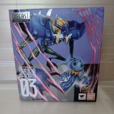 DIABLOMON ダイキャストフィギュア 03 Bandai Digimon Diablomon Digivolving Spirits 03 Action Figure Open