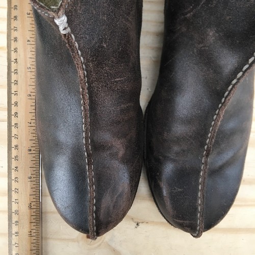 OluKai Boots Womens 11 Humu Ankle Booties Brown Leather Wedge Heels Side Zip - Picture 5 of 16