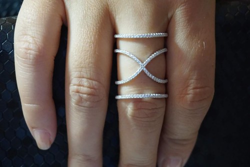 925 reines Sterling Silber, wunderschönes einzigartiges Modedesign Ring Schmuck - Bild 2 von 2