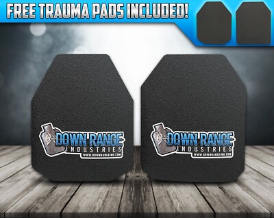 Body Armor AR600 LIGHTWEIGHT Level 3+ Set Of Plates Curved 10x12 - 5lbs each