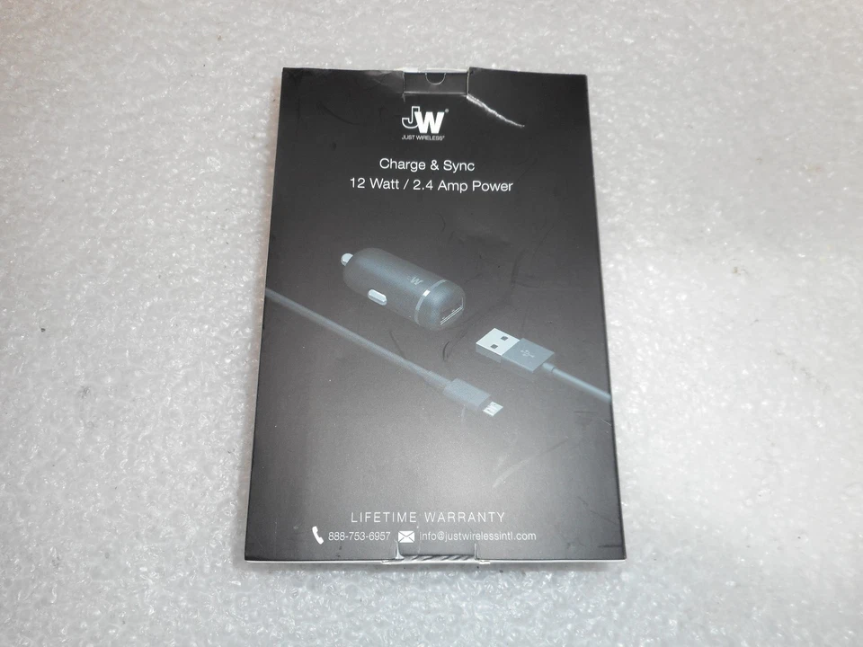 Just Wireless MICRO-USB Vehicle Charger Black 13001 (A01) - Image 2 of 2