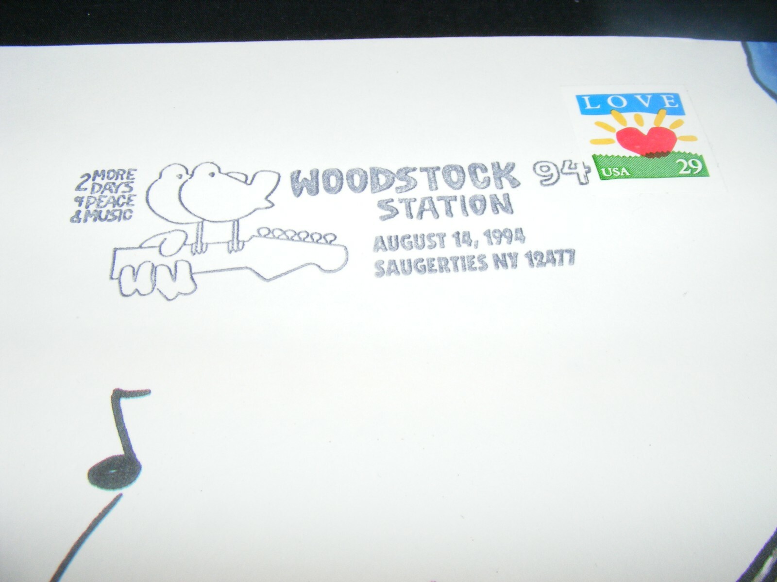 USPS Love Stamp Special Edition Woodstock 94, 25th Anniversary Festival