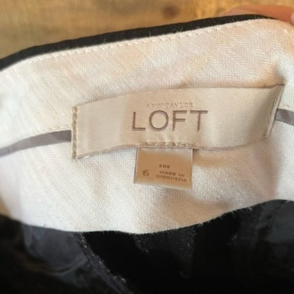 Loft Black Dress Pants‎ Size 6 eBay