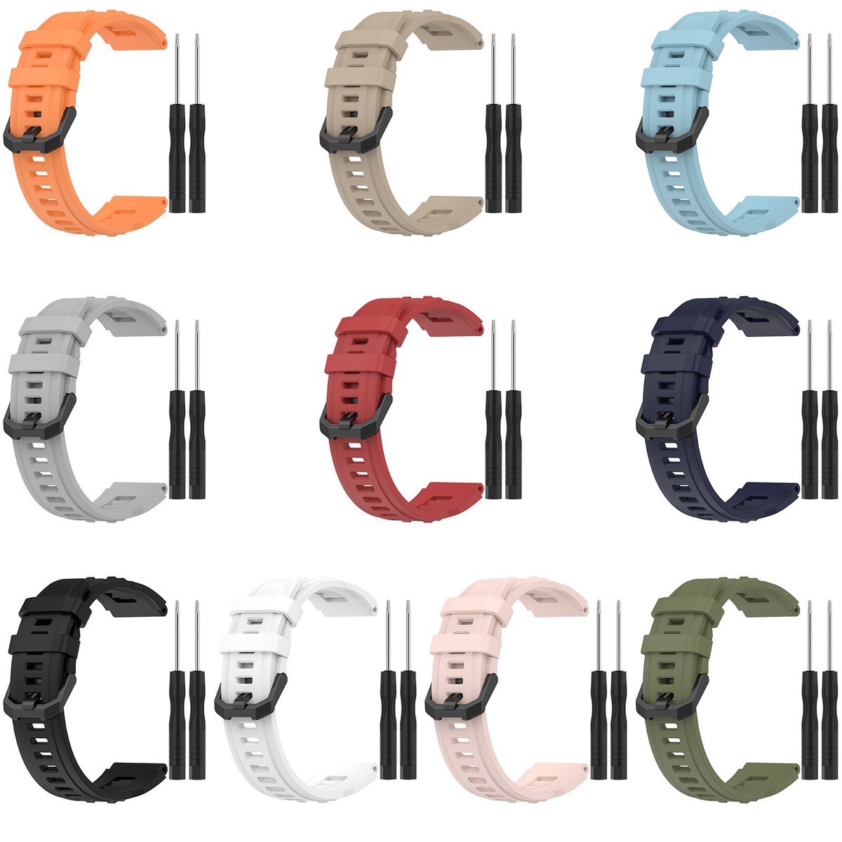 Correa Deportiva + Mica Compatible Con Amazfit T-rex Negro | Meses sin