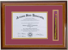 DIPLOMA FRAME WITH TASSEL HOLDER 8x6,8x10,8.5x11,10x13,11x14 RC WALNUT-MAROON