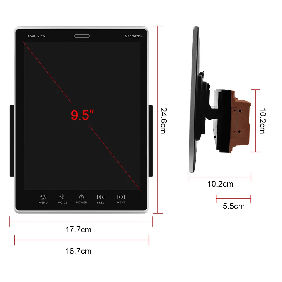 Radio Estéreo Coche 9.5" Android 10.1 GPS WiFi FM Pantalla Táctil Doble 2Din + Cámara Foto 2 de 4
