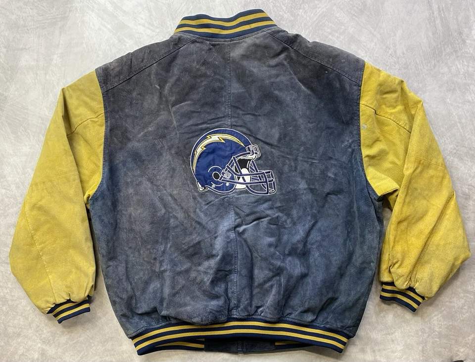 Vintage Pro Player Chargers NFL Leather Varsity Jacket Size XL - Image 2 of 4