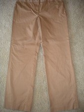  LIZ CLAIBORNE NEW YORK DARK KHAKI FLAT FRONT CHINO PANTS SIZE 12 652