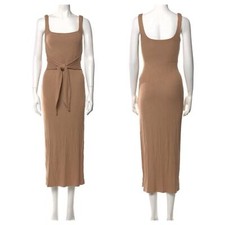 Reformation Hosby Ribbed Dress with Side Slit, in Excellent Pre Loved Condition