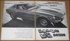1970 Datsun 240-z Automobile 2-page Print Ad Car Advertisement Vintage 240z