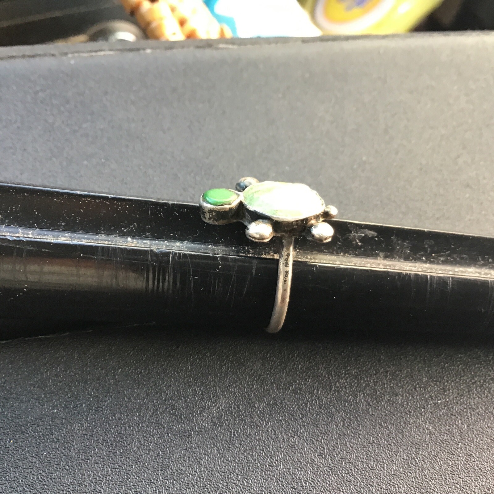 Sterling Silver  Turtle Ring, Unsigned, Size 7.5 - image 4