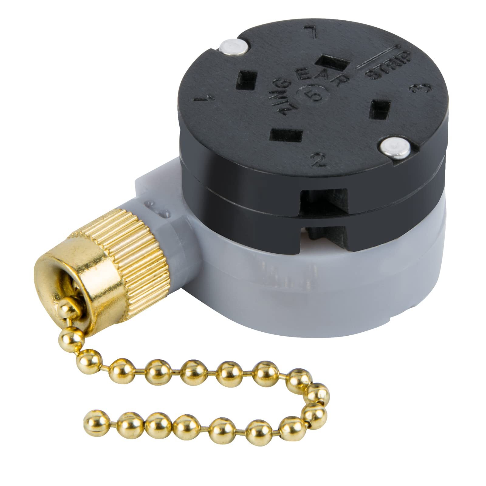 Zing Ear ZE-208D 3-Speed Ceiling Fan Pull Chain Switch for 5-8 Wire Control-image