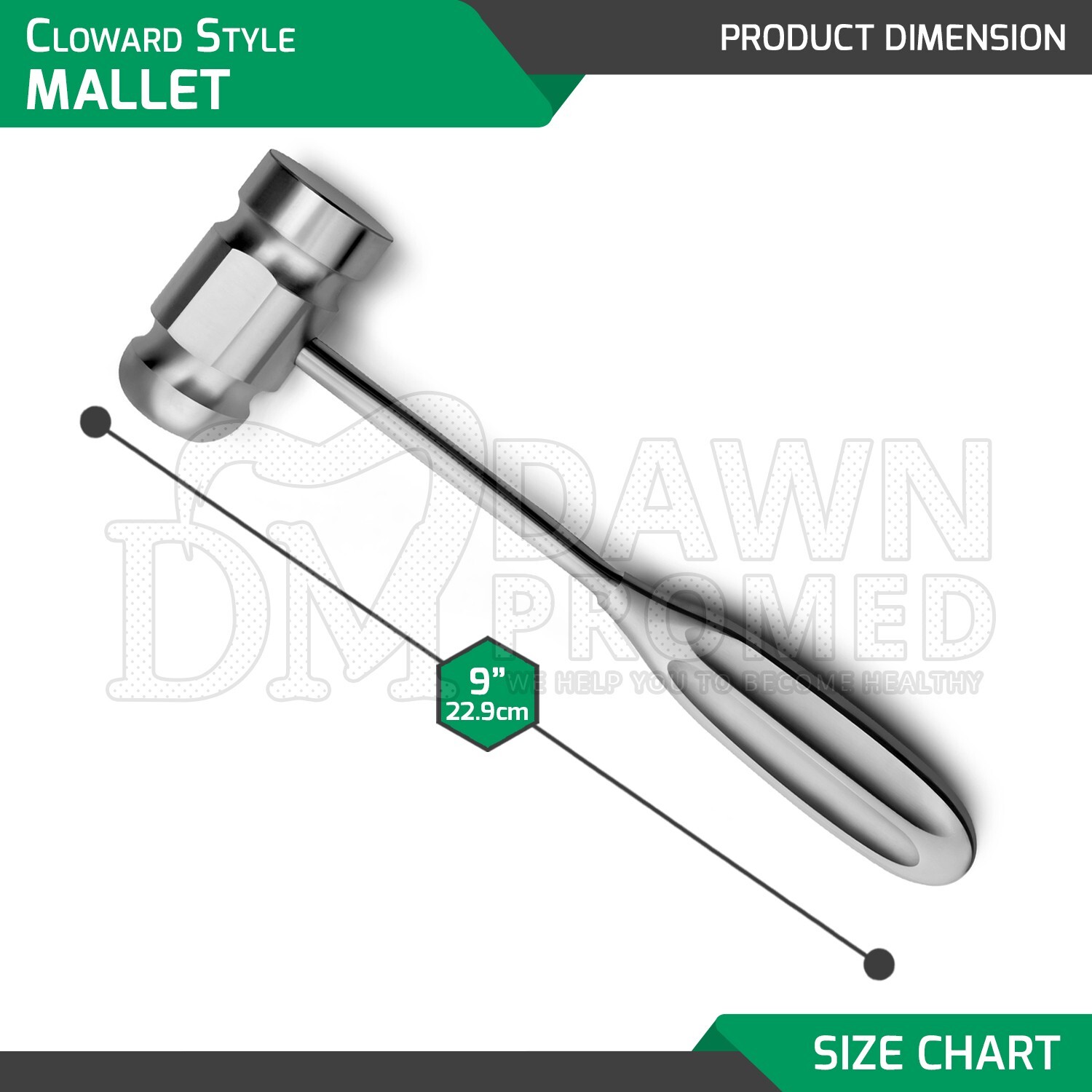 Cloward Style Bone Mallet 9" Veterinary Orthopedic Surgical Instrument