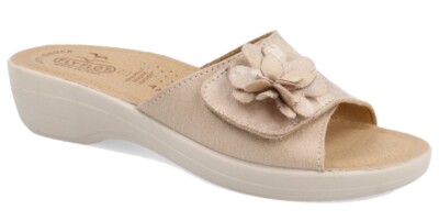 Fly Flot Ciabatte Donna Con Zeppa 3.5cm - Sottopiede In Vera Pelle, Antishock E Antiscivolo - Made In Italy - Foto 8