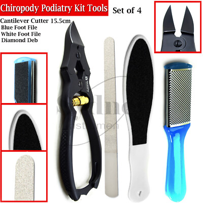 Podiatry Cantilever Nail Cutter Pedicure Clipper & Hard Dead Skin Removal File