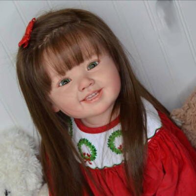 28'' Artist Reborn Baby Doll Lovely Toddler Girl Rooted Hair Birthday Gift