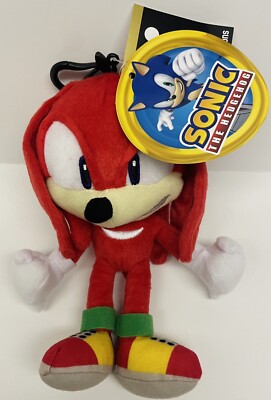 Sonic Knuckles The Hedgehog 8  Keychain Plush Toy（ 100% Brand New/Authentic)